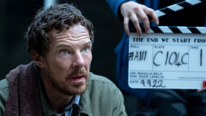 Benedict Cumberbatch saat menjalani syuting film.