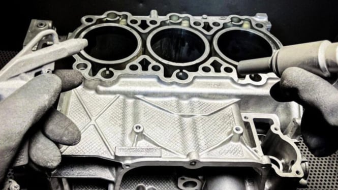Hasil akhir dari metode sandblasting bikin mesin bersih