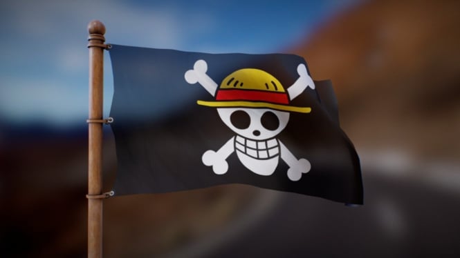 Bendera One Piece berkibar menjelang HUT RI Ke-80