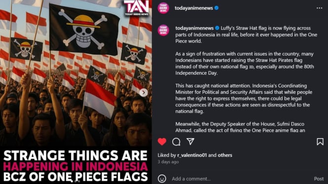 Postingan Instagram @todayanimenews