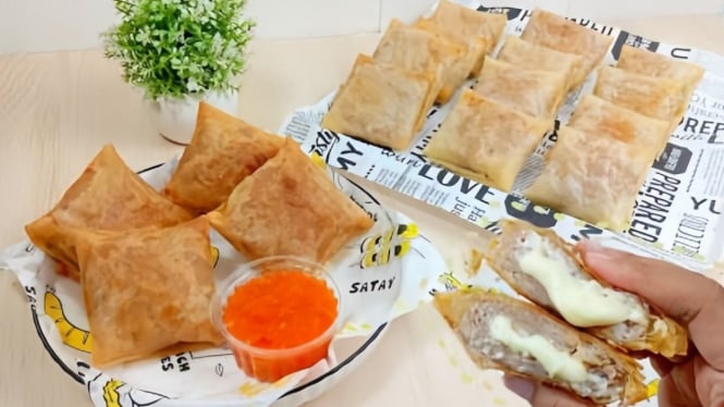 Cuma butuh 1 kulit lumpia, jadilah dimsum goreng ini