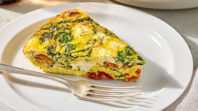 Menu sarapan Marry Me Quiche tanpa kulit.