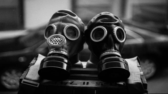 Ilustrasi masker gas.