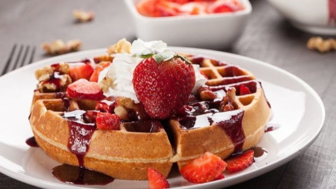 Waffle manis dan lembut, cocok buat kamu pecinta dessert