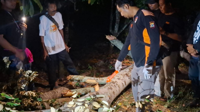 Tim Inafis Polres Jembrana melakukan olah TKP