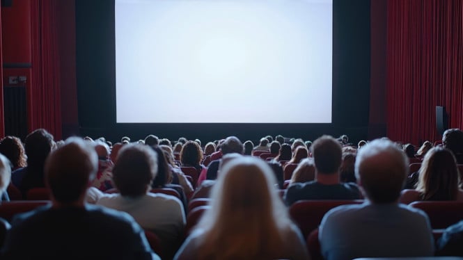 Beberapa orang yang sedang menonton film