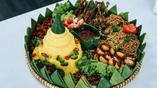 Potret nasi tumpeng spesial kemerdekaan.