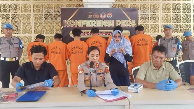 6 orang tersangka komplotan Pencuri kabel
