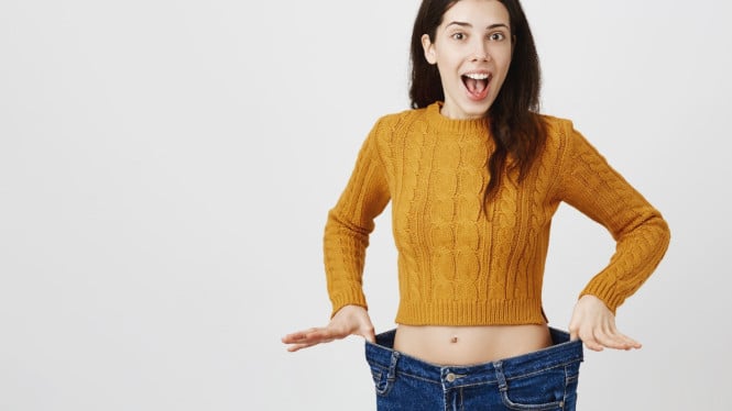 Ilustrasi Orang Berhasil Turunkan Berat Badan
