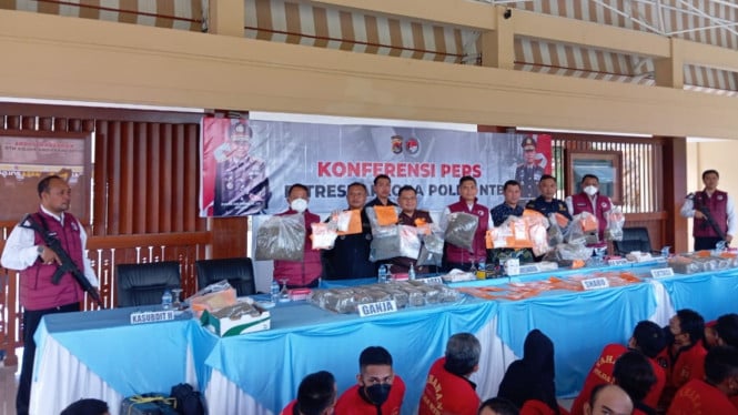 Dir Narkoba Polda NTB Tunjukan Barang Bukti