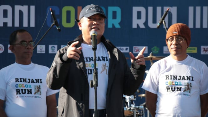 Gubernur NTB Saat Membuka Rinjani Color Run 2025
