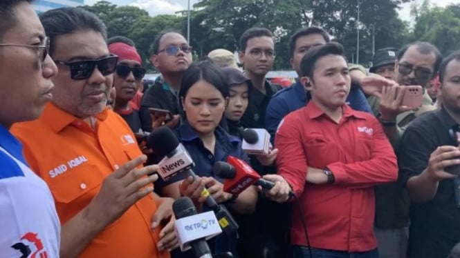 Said Iqbal ketika menjelaskan tuntututan partai buruh ke awak media