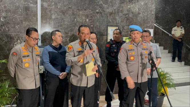 Konferensi pers Polri di RSCM