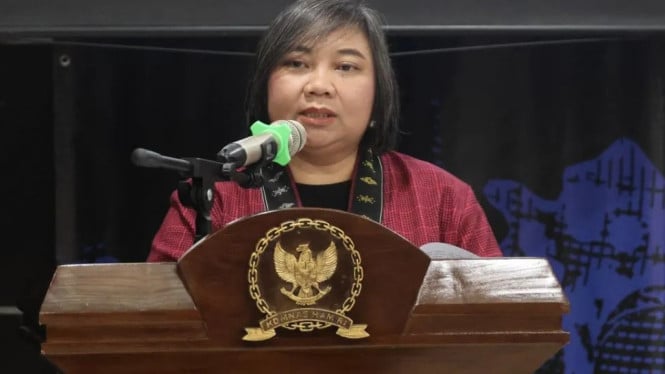 Ketua Komnas HAM Anis Hidayah menyampaikan sambutan
