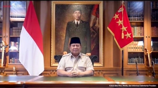 Tangkapan layar video ucapan belasungkawa dari Presiden