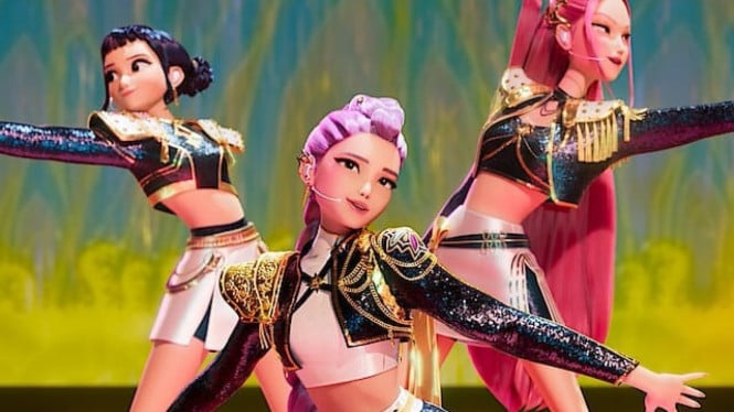 Grup idola fiksi HUNTRIX dari Kpop Demon Hunter