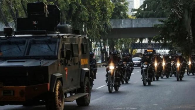 Polda Metro lakukan patroli skala besar untuk antisipasi demo anarkis