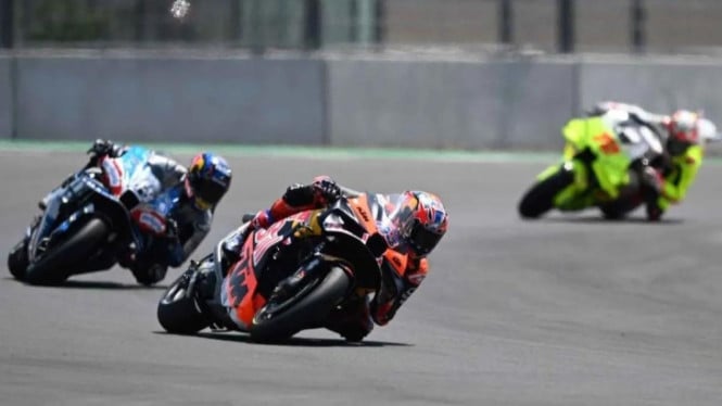 Potret Jack Miller saat latihan MotoGP di Mandalika