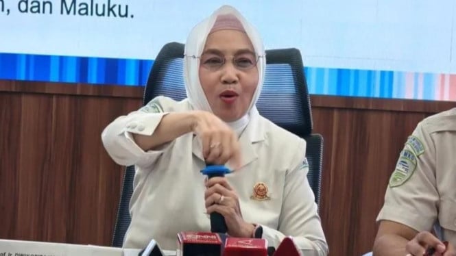 Kepala BMKG, Dwikorita Karnawati memberikan Keterangan Banjir Bali