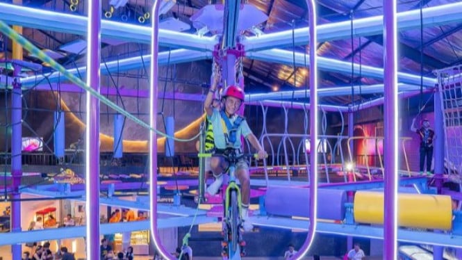 Salah satu wahana seru di AeroXSpace Adventure Bali.