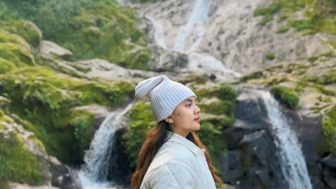 Potret Foto di Curug Sikarim.