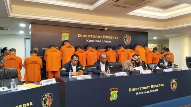 Konferensi pers kasus penculikan sadis Kacab Bank