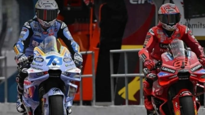 Pembalap MotoGP Marc Márquez dengan Alex Márquez
