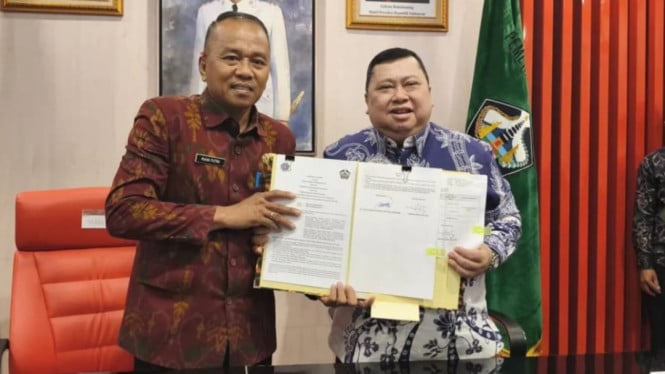 Sekda Bangli, I Dewa Bagus Riana Putra dan Setditjen Hubdat