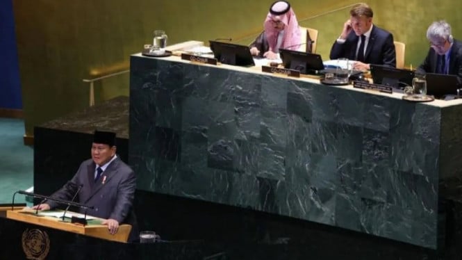 Presiden Prabowo berpidato dalam Konferensi Tingkat Tinggi