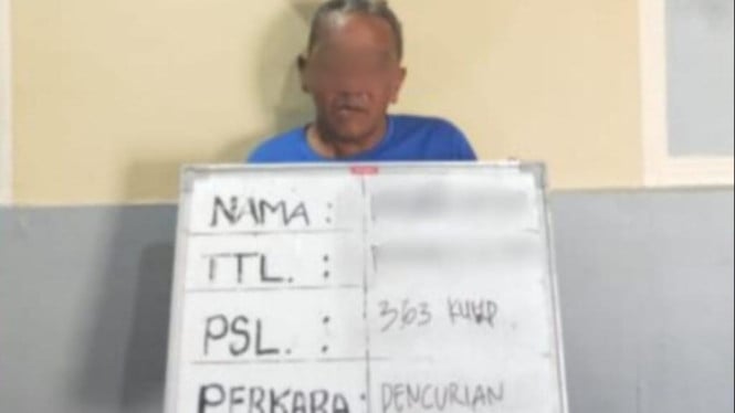 Pelaku pencurian HP usai ditangkap