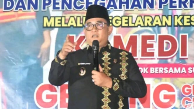 Wakil Bupati Lombok Utara saat buka acara sosialisasi
