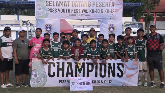 Persega U12 juara Runner up PSSS Youth Festival KU10 & KU12