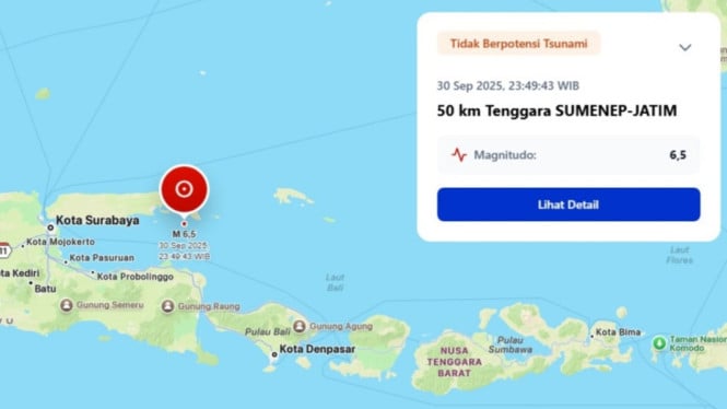 Foto Lokasi Gempa dari Laporan BMKG