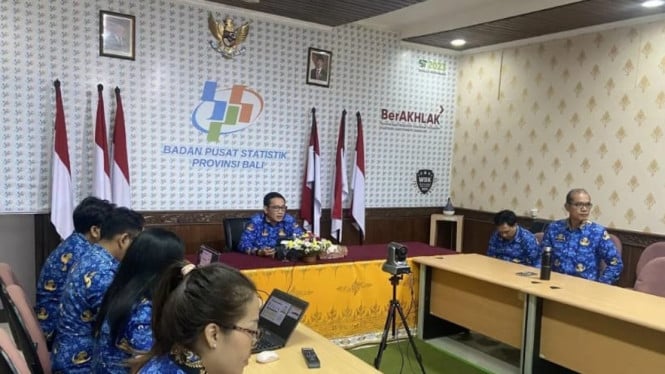 Kepala BPS Bali, Agus Gede Hendrayana jelaskan deflasi Denpasar