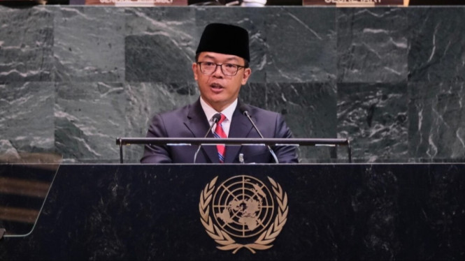 Menteri Luar Negeri Indonesia, Sugiono mengguncang sidang PBB