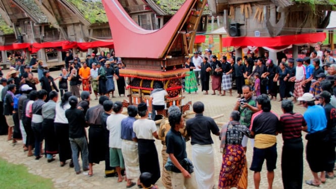 Ilustrasi Tradisi Rambu Solo' Toraja