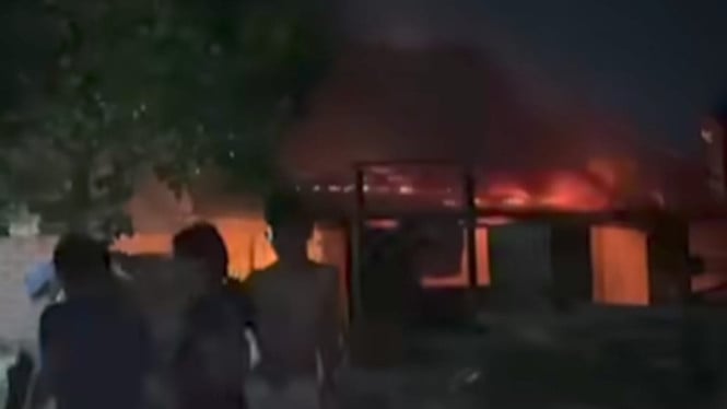 Kebakaran gudang Denpasar Utara