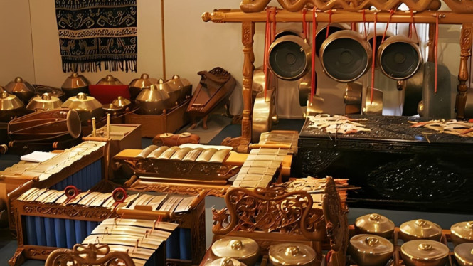 Seperangkat Gamelan Jawa.