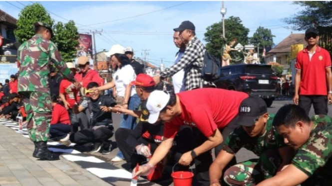 Semangat gotong royong meriahkan HUT Kota Singasana Tabanan ke 532.