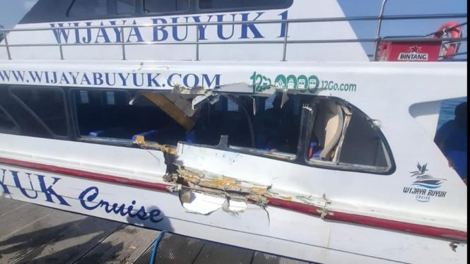 Kerusakan Fast Boat Wijaya Buyuk 1