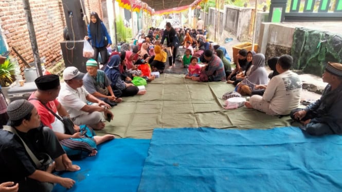 Pelaksanaan Nyadran menjelang bulan Ramadan di Kampung Panjangan