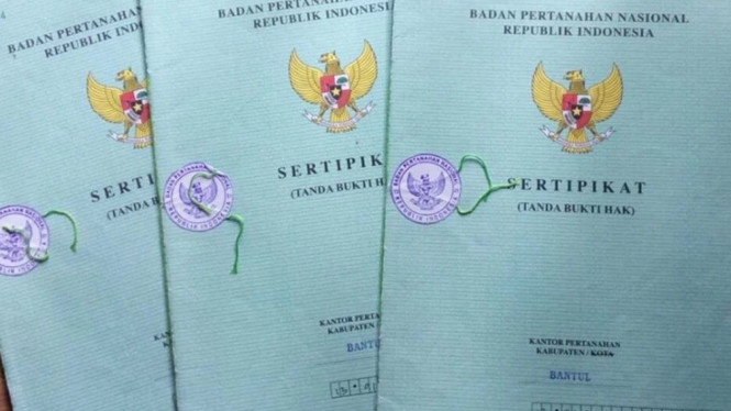 Ilustrasi sertipikat hak milik tanah