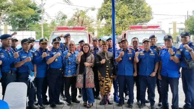 Kebersamaan di peluncuran mobil Damkar baru