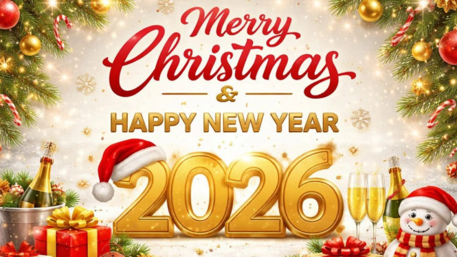 ucapan selamat Natal dan Tahun Baru 2026