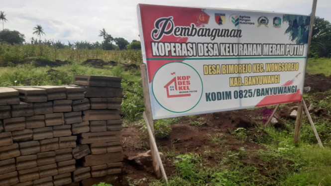 Lokasi proyek pembangunan KDMP Bimorejo, Wongsorejo, Banyuwangi, Jawa Timur