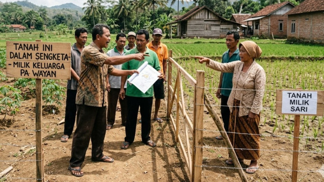 Ilustrasi sengketa tanah warga