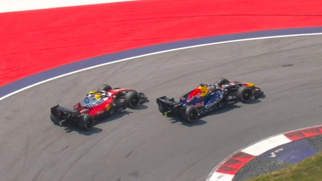 Max Verstappen salib Lewis Hamilton di Austria GP '26