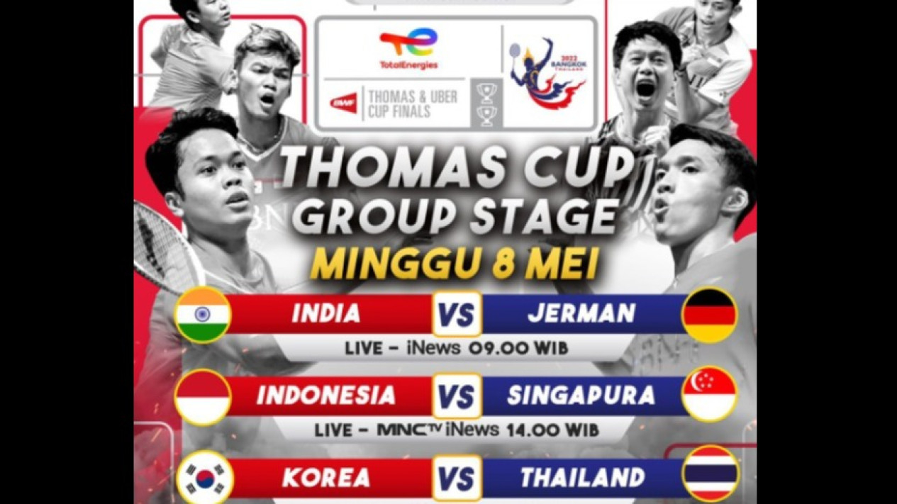 live streaming thomas uber cup 2020