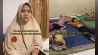 Kisah Pilu Pasutri dengan 8 Anak, Kesulitan Ekonomi hingga Bayinya Makan Beras