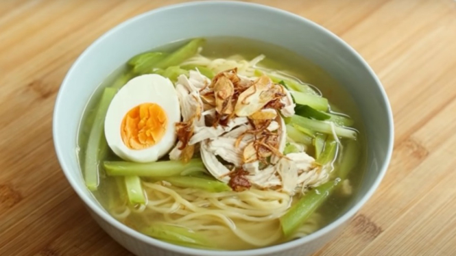 Resep Mie Kuah Ayam Labu Siam